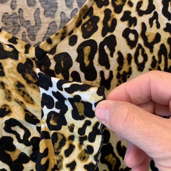 Jones New York Sport Leopard Print Cotton Blend Blouse Size S - Picture 6 of 11